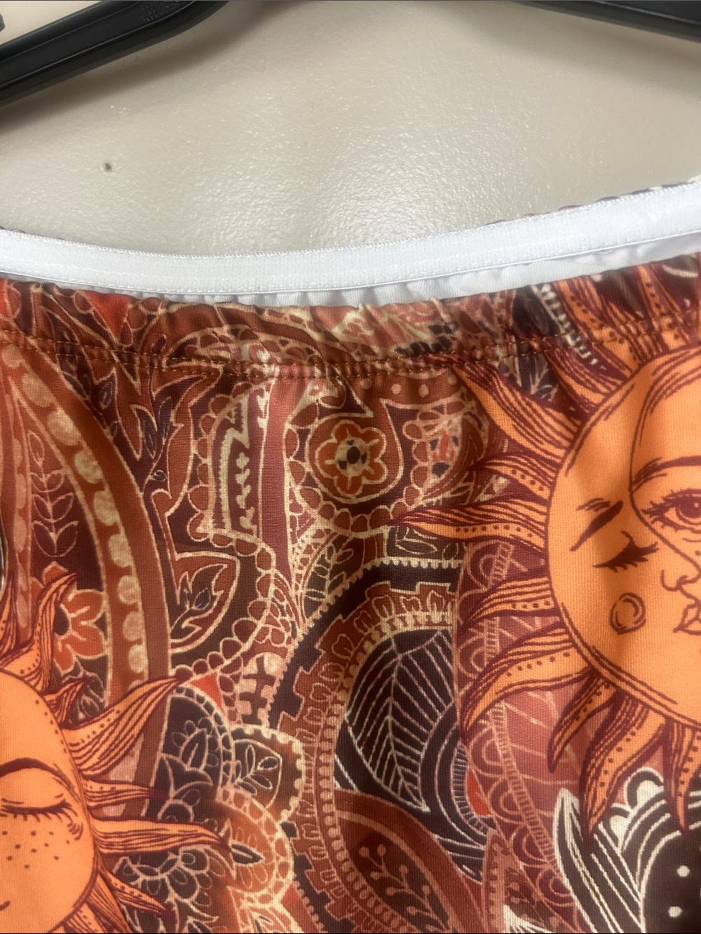 Sun & Paisley Midi Skirt in Rust Orange - Picture 4 of 6